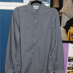 Calvin Klein Men's Charcoal Dress Shirt